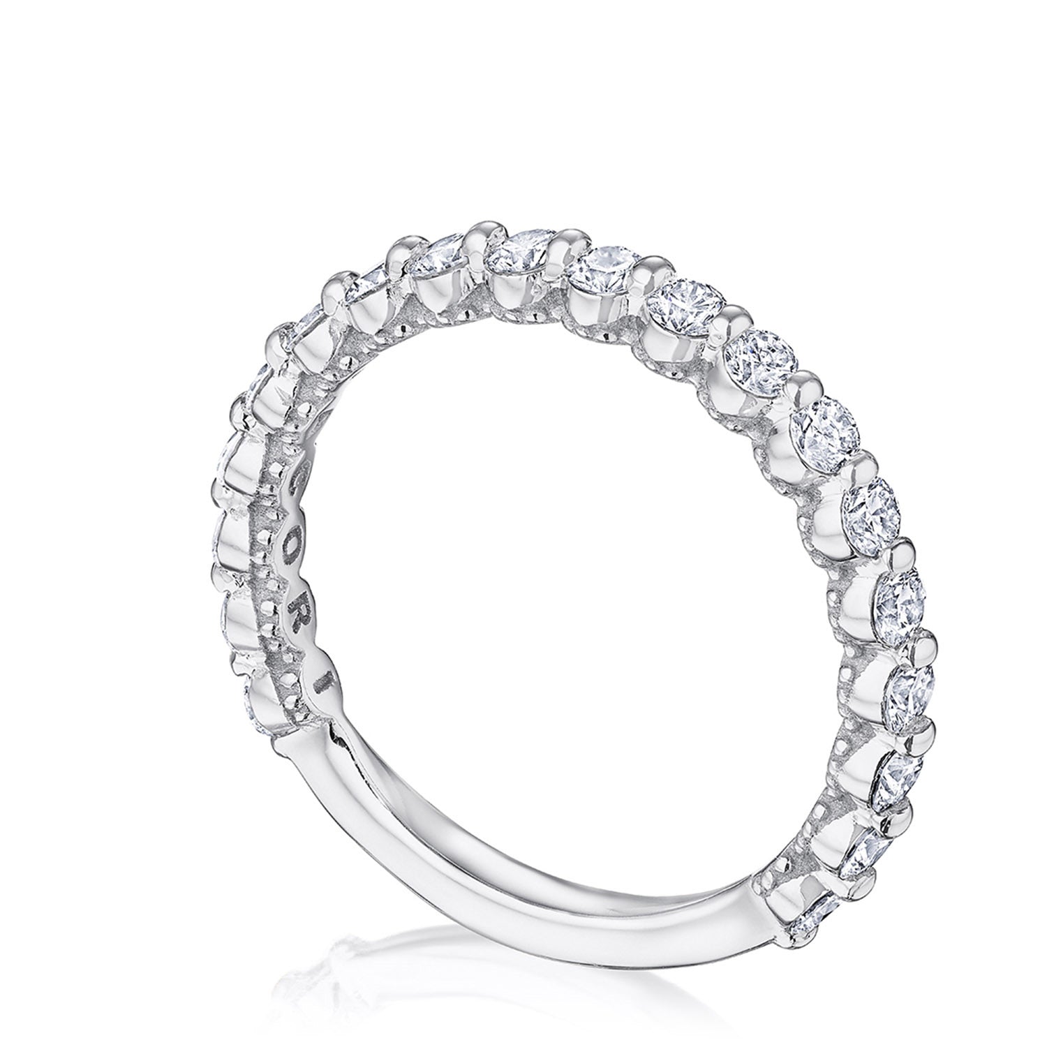 Round Diamond Wedding Band, 2mm