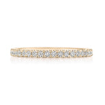 French Pavé Diamond Wedding Band - 2mm