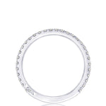 French Pavé Diamond Wedding Band - 2mm