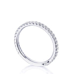 French Pavé Diamond Wedding Band - 2mm