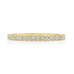French Pavé Diamond Wedding Band - 2mm