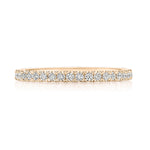 French Pavé Diamond Wedding Band - 2mm