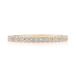 French Pavé Diamond Wedding Band - 2mm