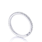 French Pavé Diamond Wedding Band - 2mm