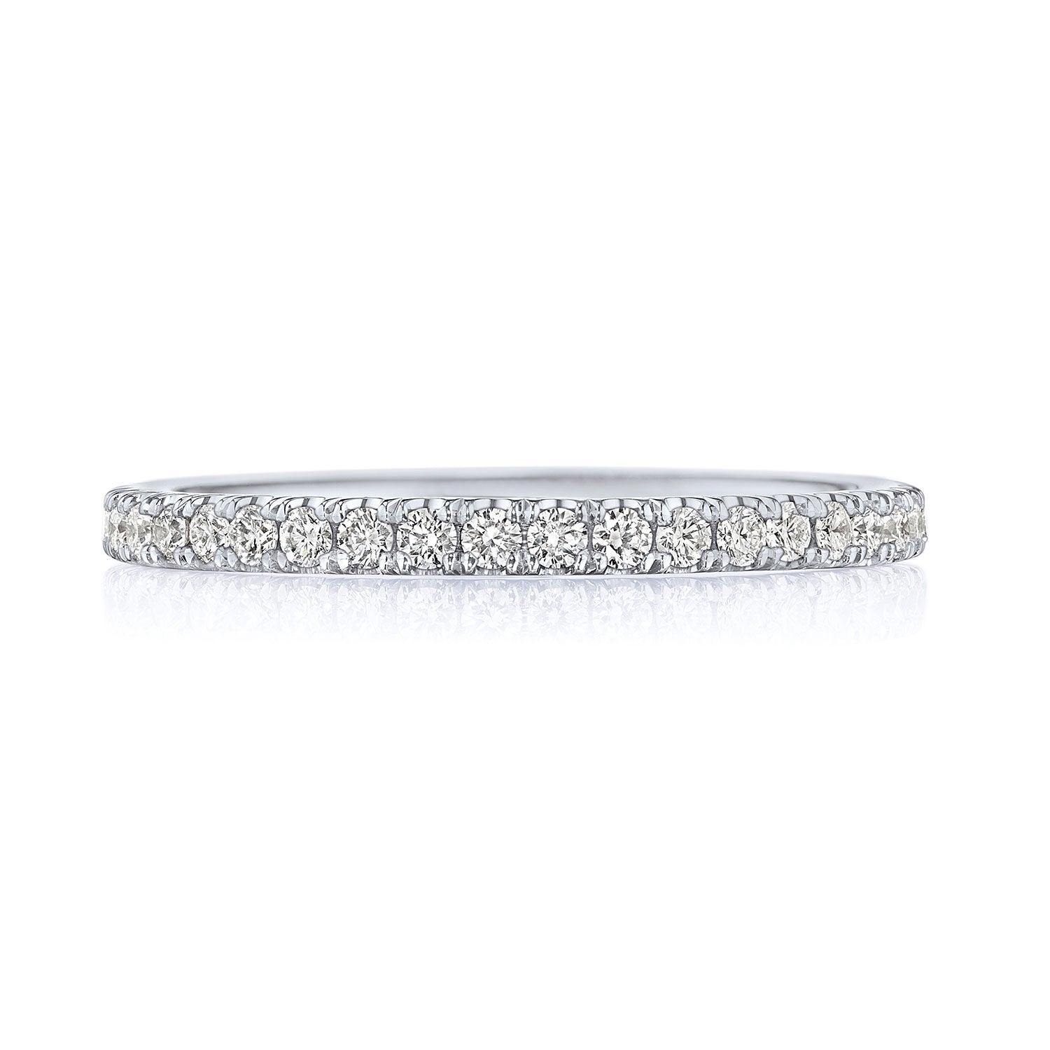 French Pavé Diamond Wedding Band - 2mm
