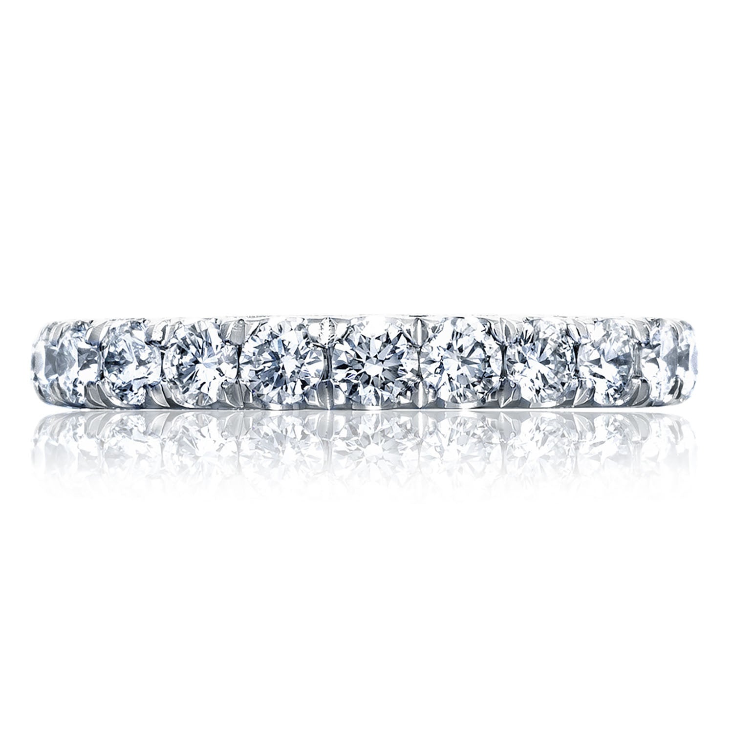 French Pavé Diamond Wedding Band