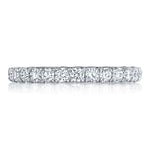 French Pavé Diamond Wedding Band - 2.5mm