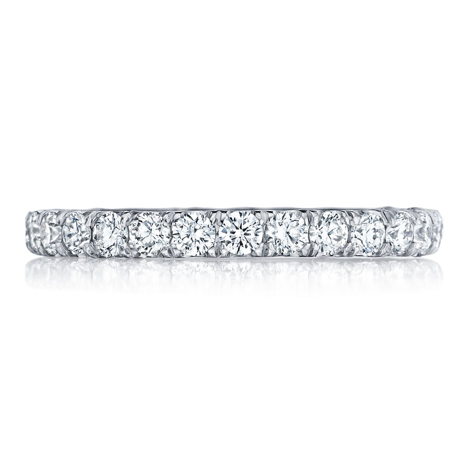 French Pavé Diamond Wedding Band - 2.5mm