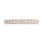 French Pavé Diamond Wedding Band - 2.5mm