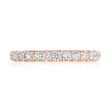 French Pavé Diamond Wedding Band - 2.5mm
