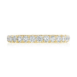 French Pavé Diamond Wedding Band - 2.5mm