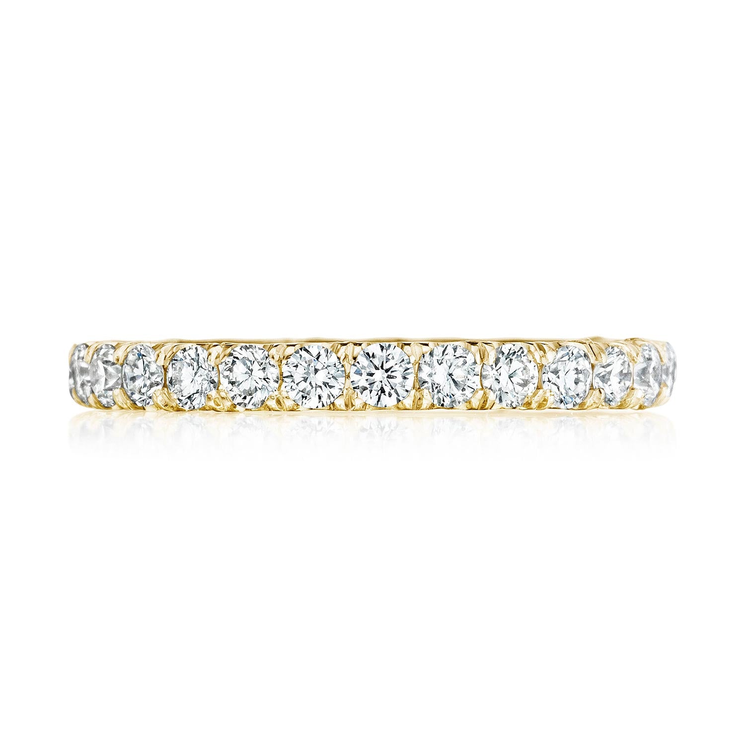 French Pavé Diamond Wedding Band - 2.5mm