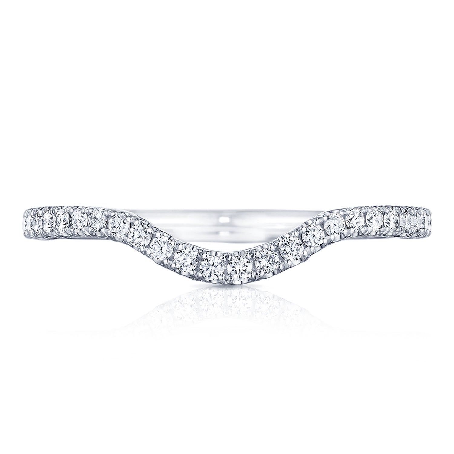 Curve with French Pavé Diamonds Wedding Band