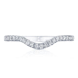 Curve with French Pavé Diamonds Wedding Band