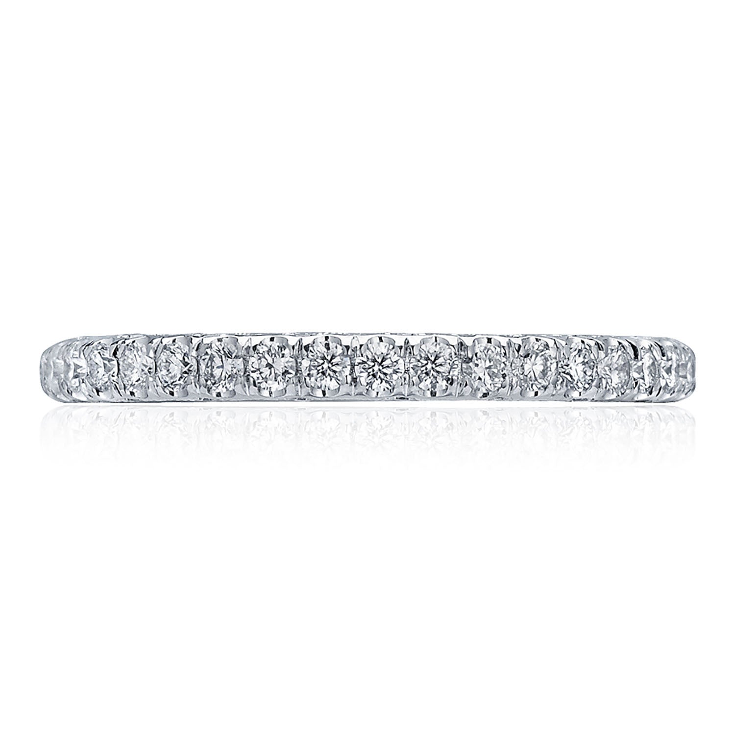 French Pavé Diamond Wedding Band - 2mm