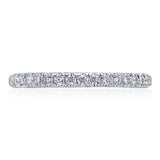 French Pavé Diamond Wedding Band - 2mm