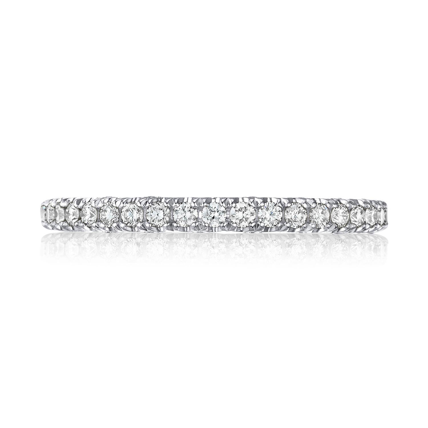 French Pavé Diamond Wedding Band - 2mm