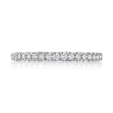 French Pavé Diamond Wedding Band - 2mm