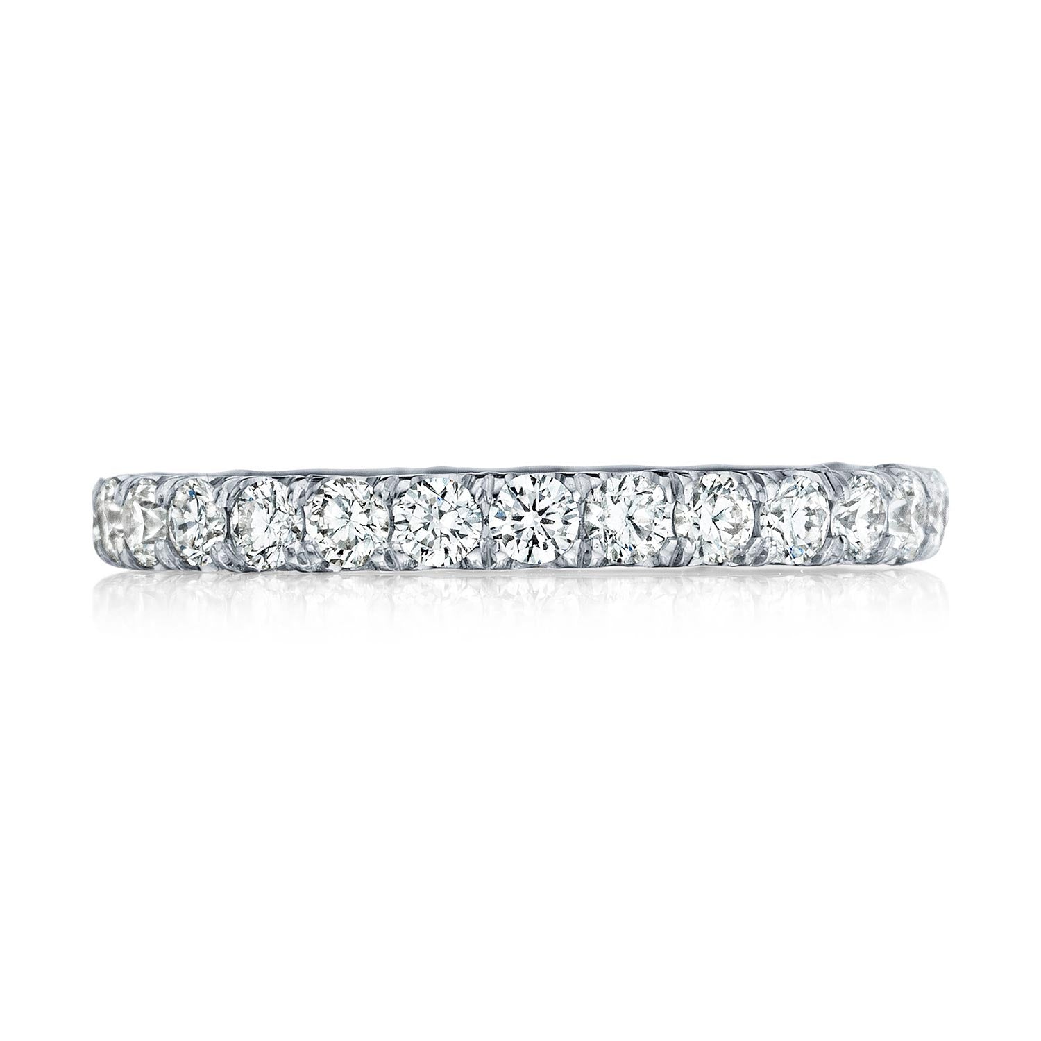 French Pavé Diamond Wedding Band - 2.5mm
