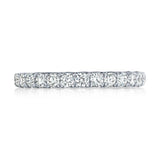 French Pavé Diamond Wedding Band - 2.5mm