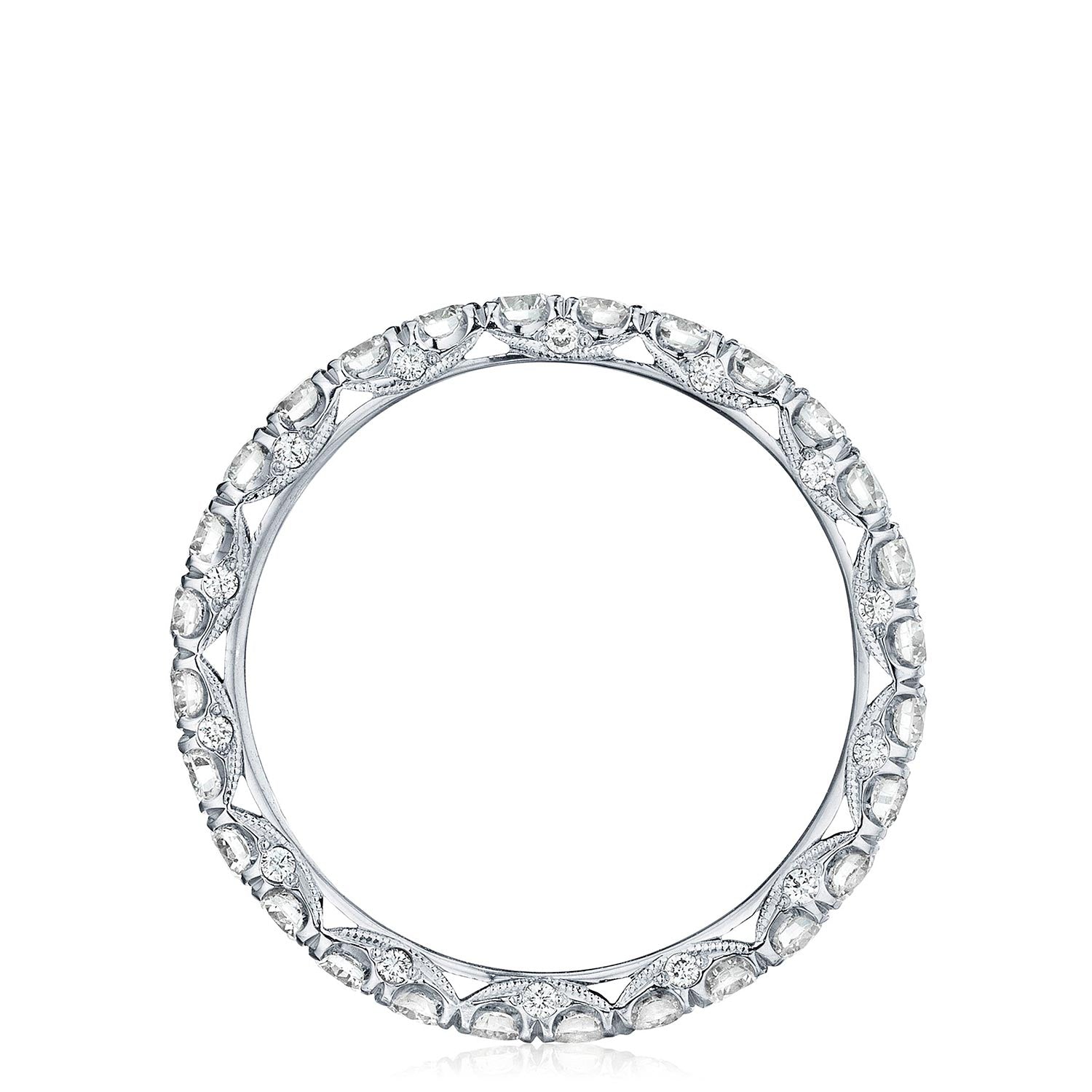 French Pavé Diamond Wedding Band - 2.5mm