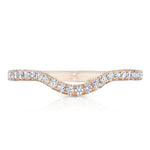 Curve with French Pavé Diamonds Wedding Band
