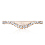 Curve with French Pavé Diamonds Wedding Band