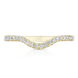 Curve with French Pavé Diamonds Wedding Band