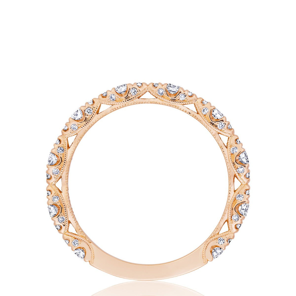 Marquise Shape Design Detail Wedding Band