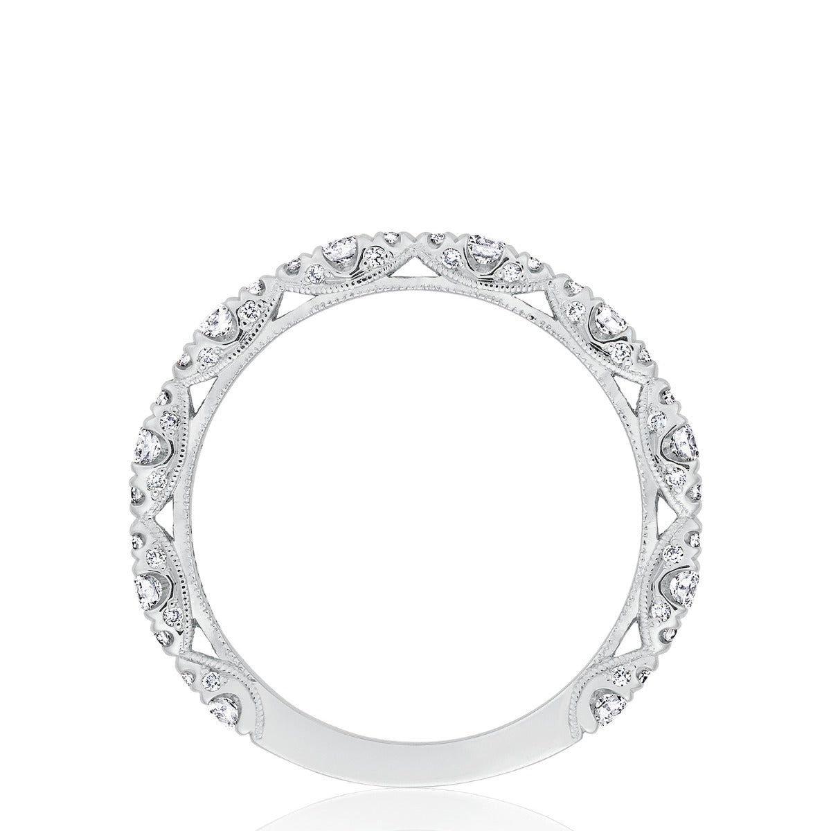 Marquise Shape Design Detail Wedding Band