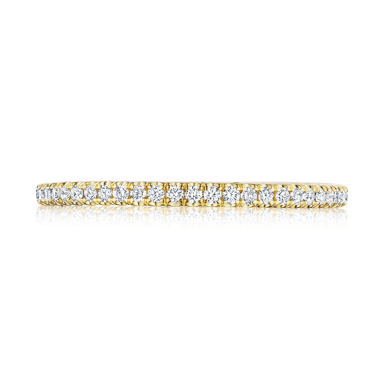 French Pavé Diamond Wedding Band - 1.5mm