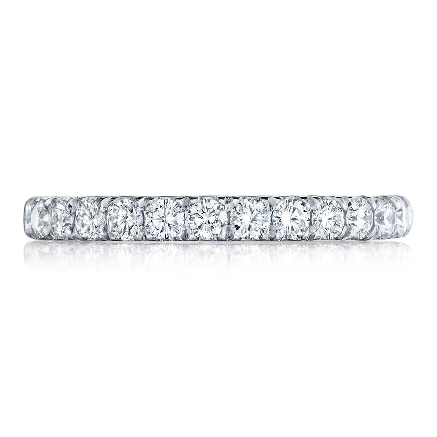 French Pavé Diamond Wedding Band - 2.5mm