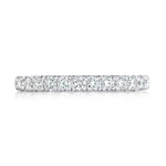 French Pavé Diamond Wedding Band - 2.5mm