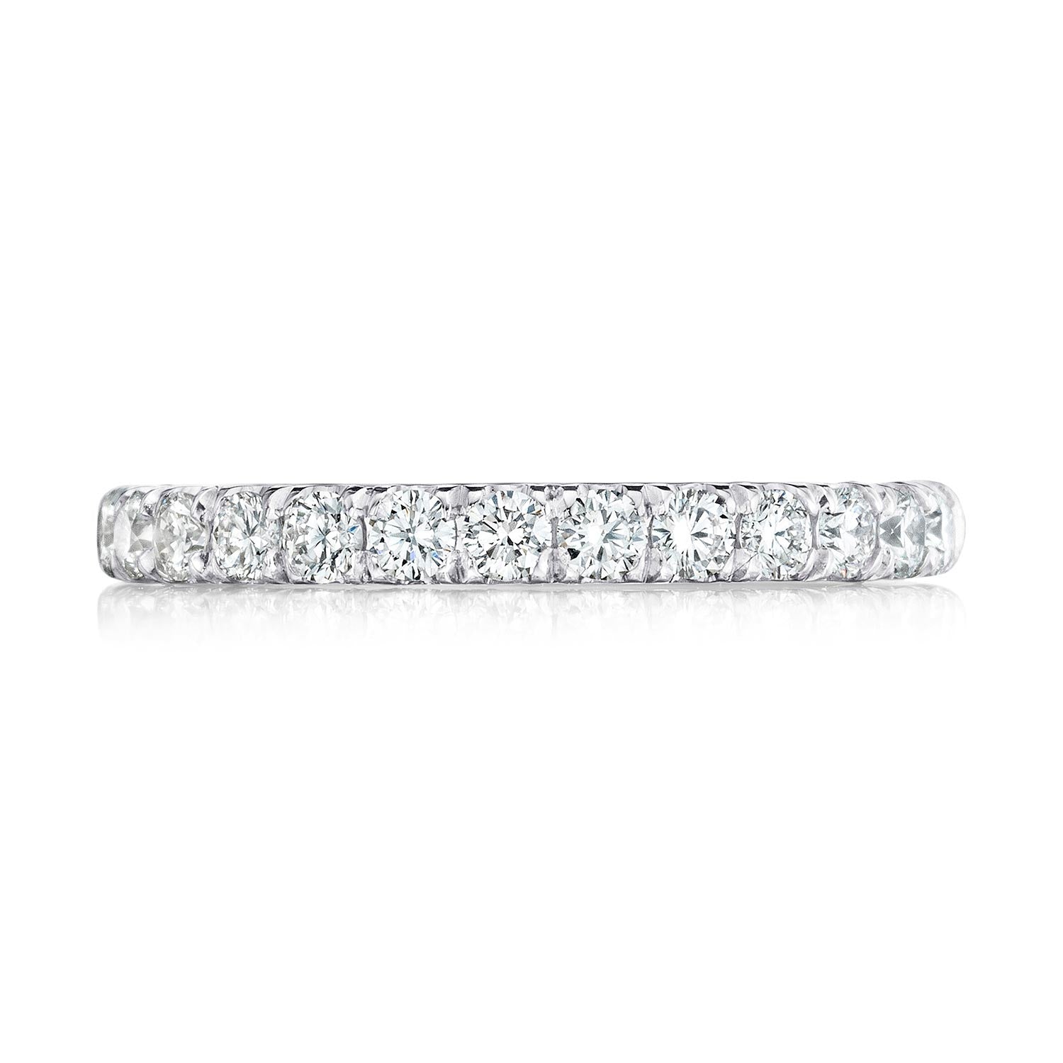 French Pavé Diamond Wedding Band - 2.5mm