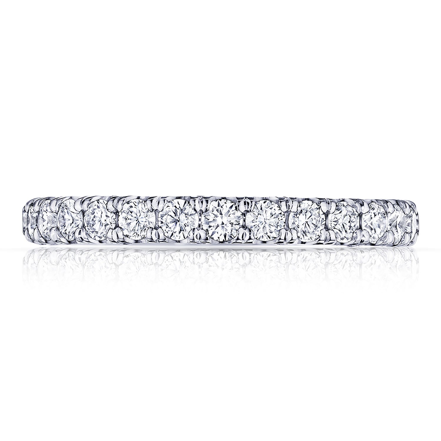 French Pavé Diamond Wedding Band - 2.5mm
