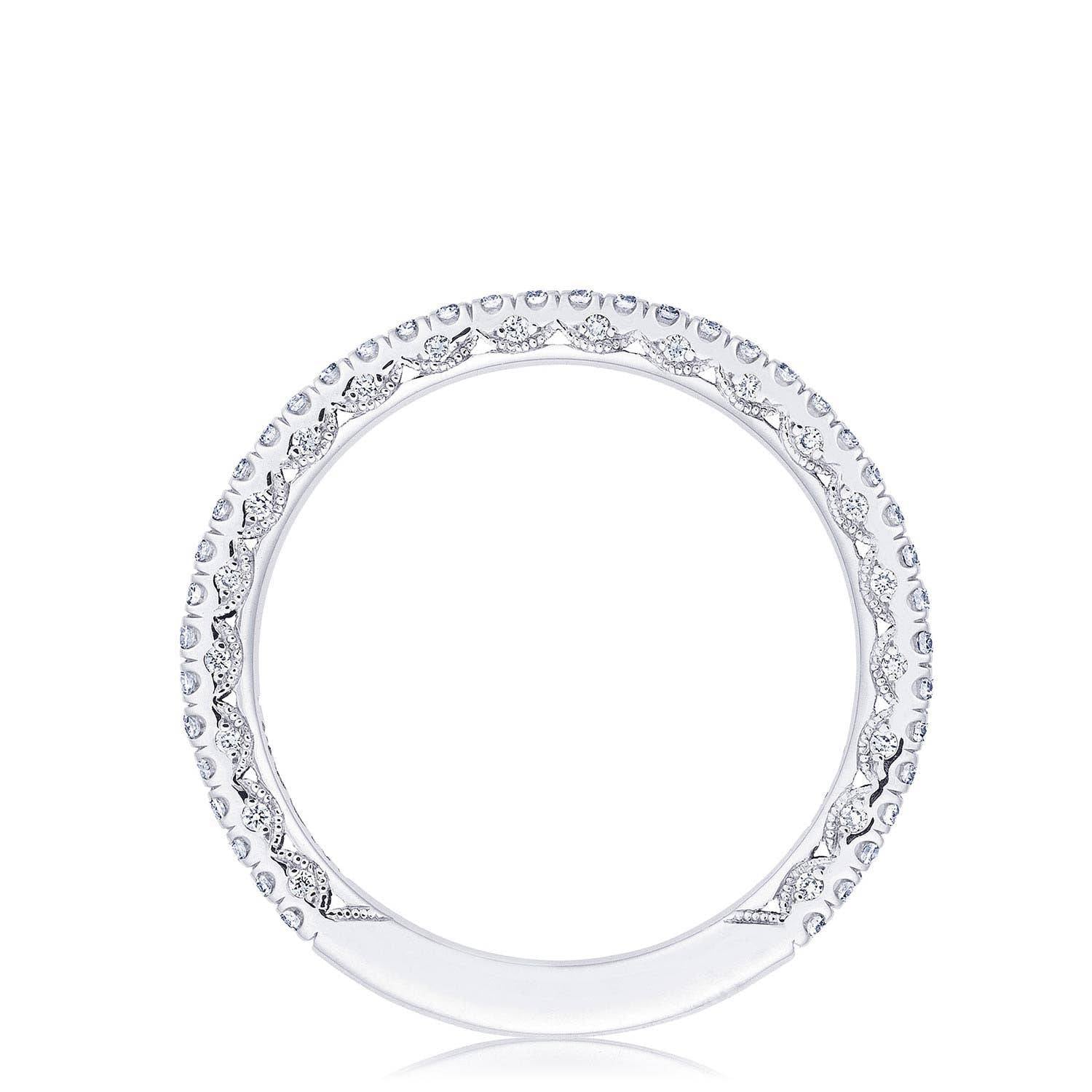 French Pavé Diamond Wedding Band - 1.5mm