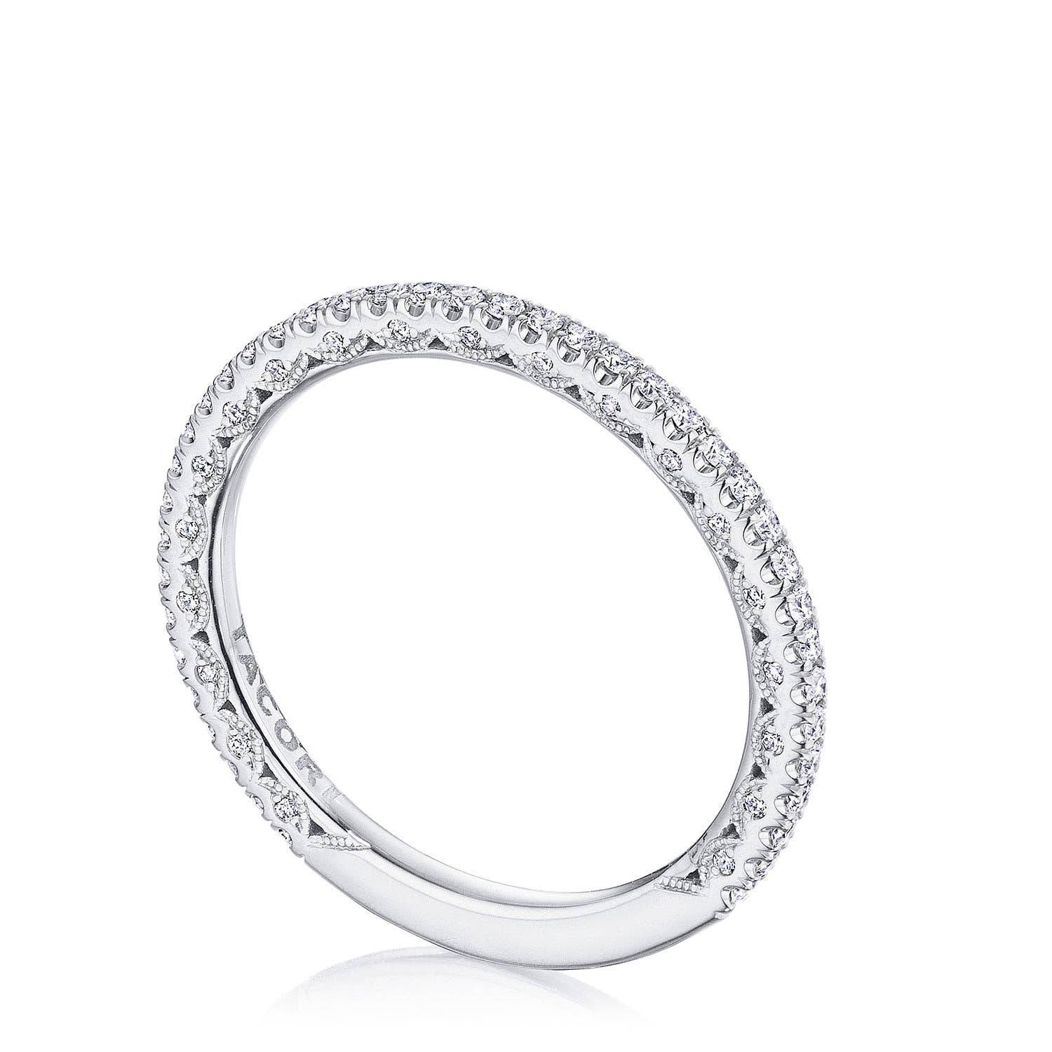 French Pavé Diamond Wedding Band - 2.5mm