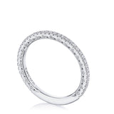 French Pavé Diamond Wedding Band - 2.5mm