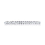 French Pavé Diamond Wedding Band - 2.5mm