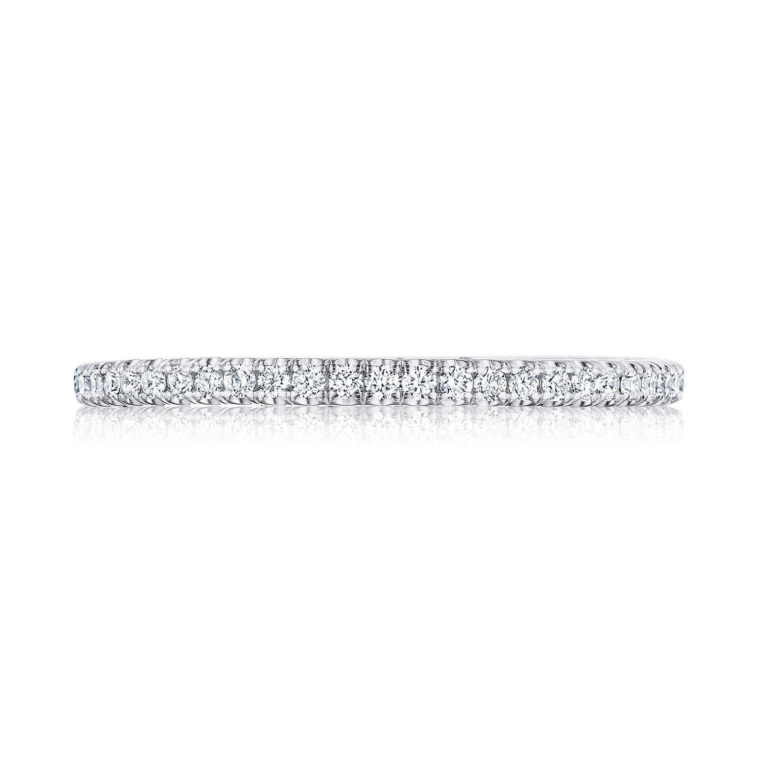 French Pavé Diamond Wedding Band - 2.5mm
