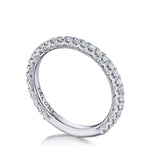 French Pavé Diamond Wedding Band - 2mm
