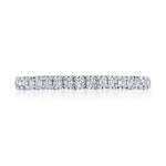 French Pavé Diamond Wedding Band - 2mm