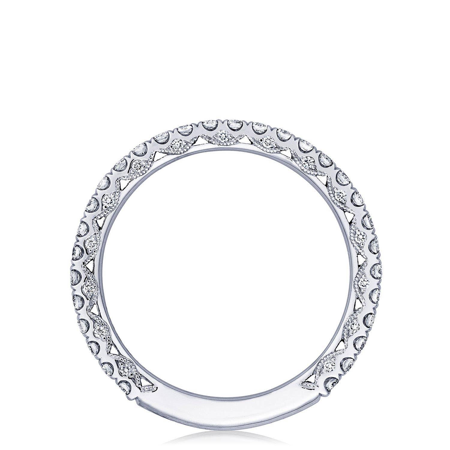 French Pavé Diamond Wedding Band - 2mm