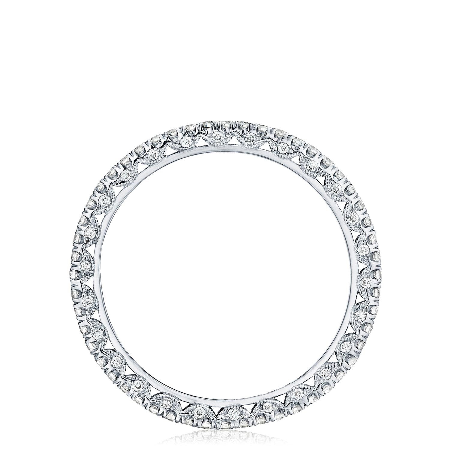 French Pavé Diamond Wedding Band - 1.5mm