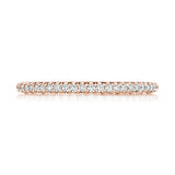 French Pavé Diamond Wedding Band - 1.5mm