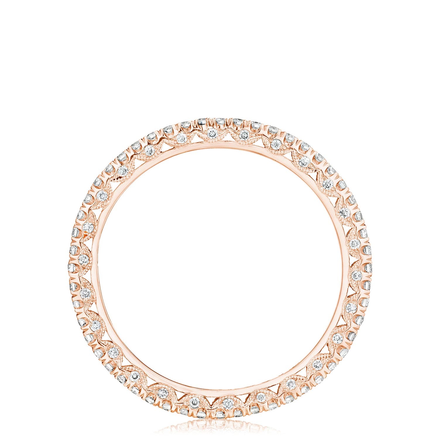 French Pavé Diamond Wedding Band - 1.5mm