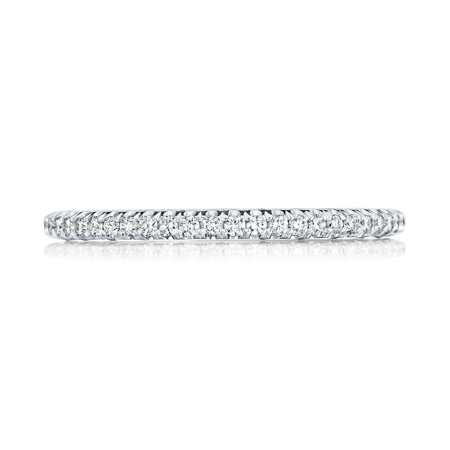 French Pavé Diamond Wedding Band - 1.5mm