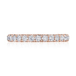 French Pavé Diamond Wedding Band - 2.5mm