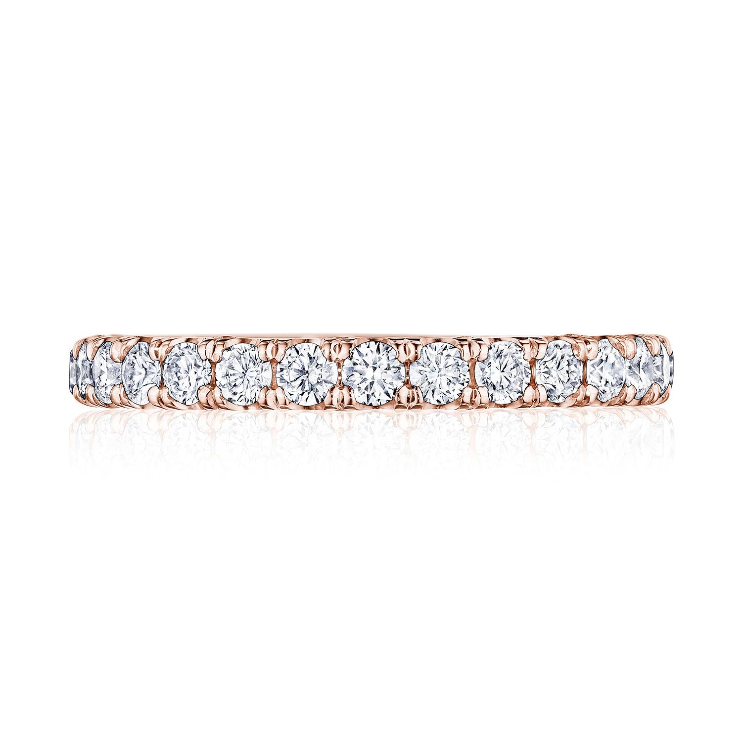 French Pavé Diamond Wedding Band - 2.5mm