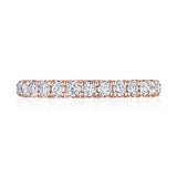 French Pavé Diamond Wedding Band - 2.5mm